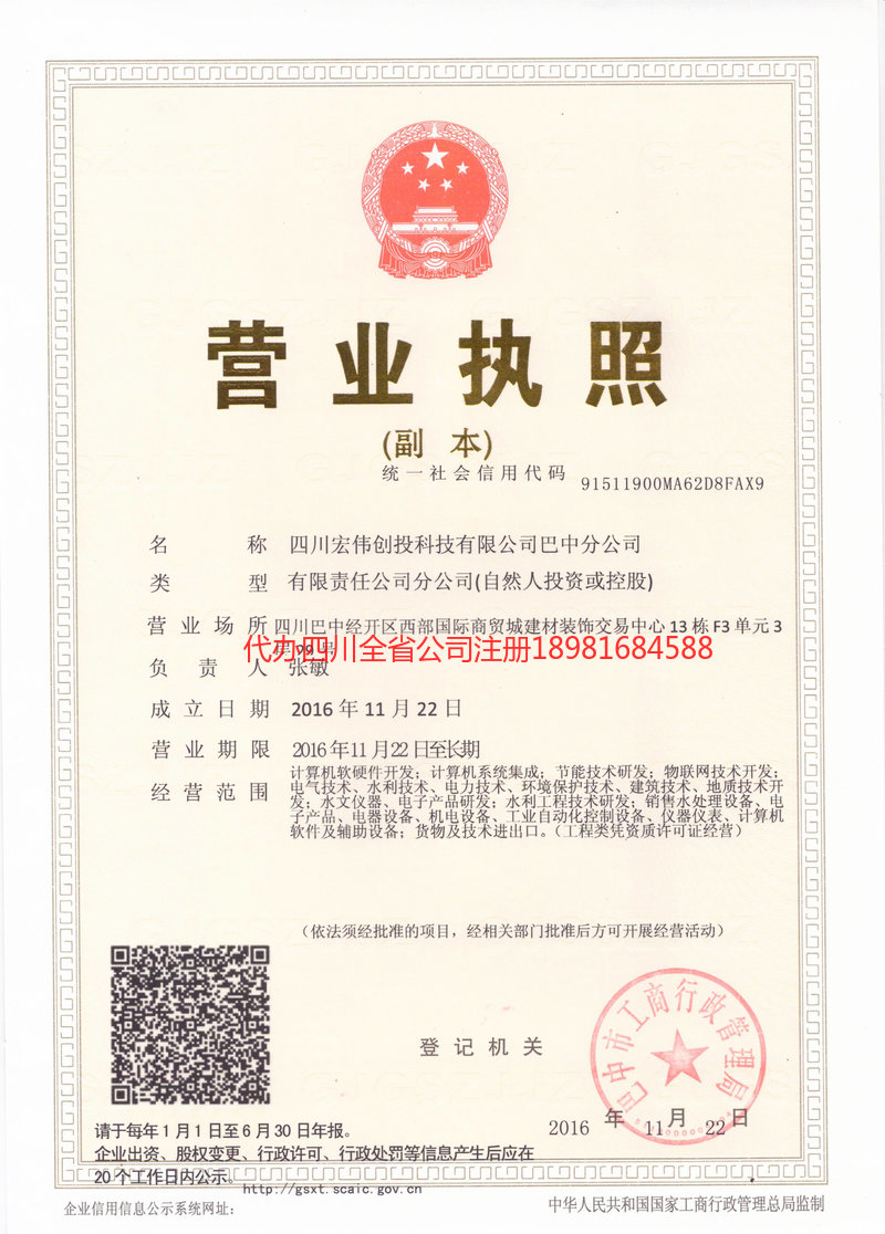 鸡西鸡西宏伟创投科技有限公司